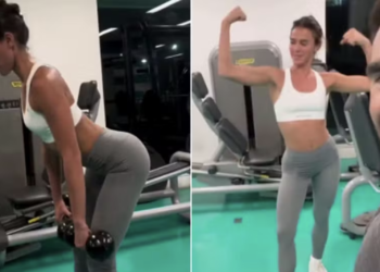 Bruna Marquezine se dedica ao treino noturno e fala sobre objetivos de forma física: ‘Estou ficando fortinha’