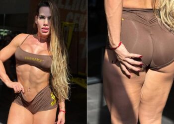 Fisiculturista Patrícia Parada exibe celulites e desabafa: ‘Às vezes a grama do vizinho é falsa’