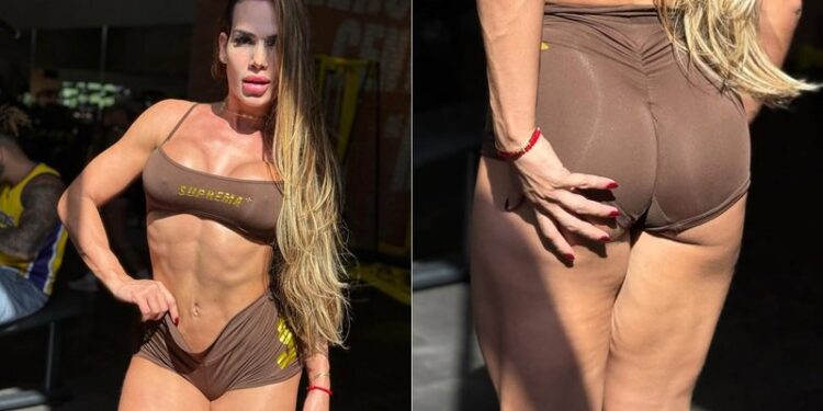 Fisiculturista Patrícia Parada exibe celulites e desabafa: ‘Às vezes a grama do vizinho é falsa’